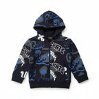 Felpa Graffiti Bambini con Zip - French Terry- Unisex