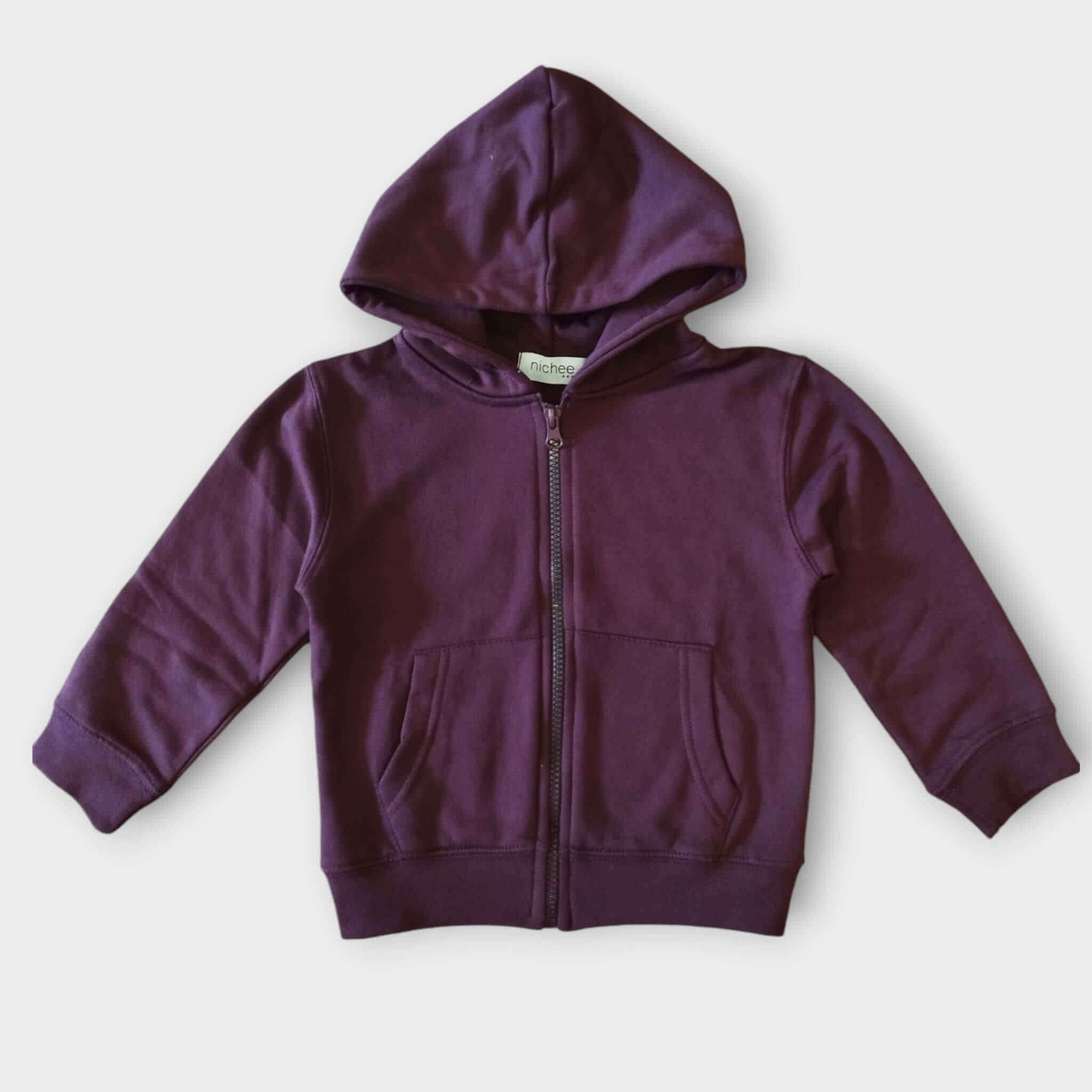 Felpa basic bambini con cappuccio e zip - modello unisex - Nichee Children's Clothing 0 - 10 years - Abbigliamento bambini a Rovigo