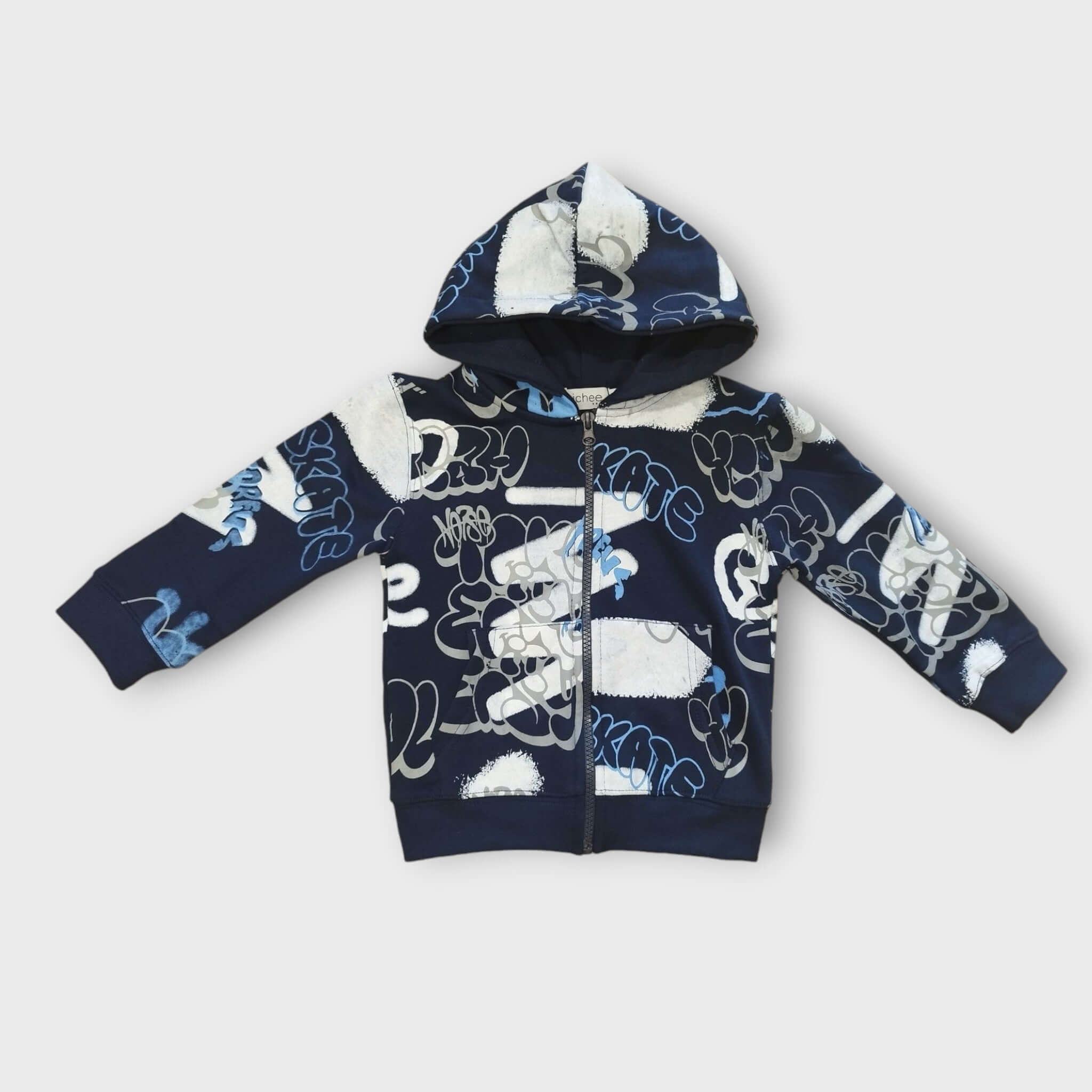 Felpa da bambino con cappuccio e zip "Graffiti" - Nichee Children's Clothing 0 - 10 years - Abbigliamento bambini a Rovigo