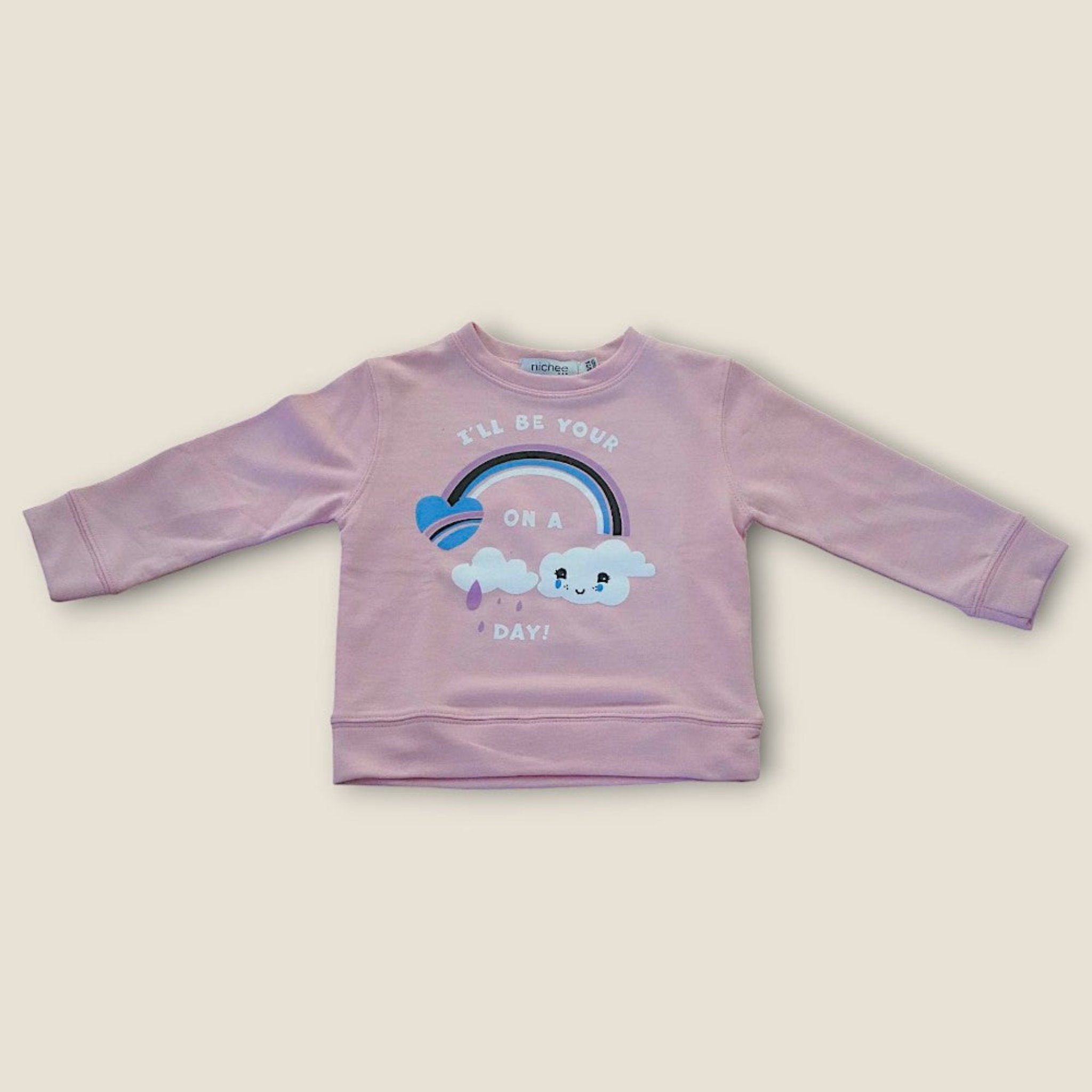 Felpa leggera da bambina Arcobaleno - Nichee Children's Clothing 0 - 10 years - Abbigliamento bambini a Rovigo