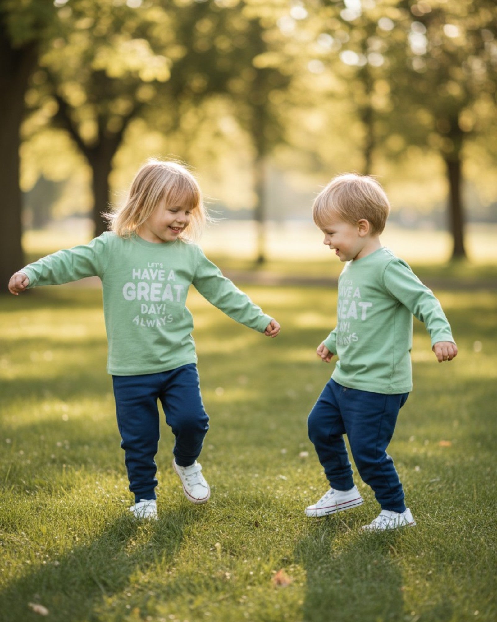 Maglia a manica lunga con scritta colorata unisex – 6 mesi / 4 anni