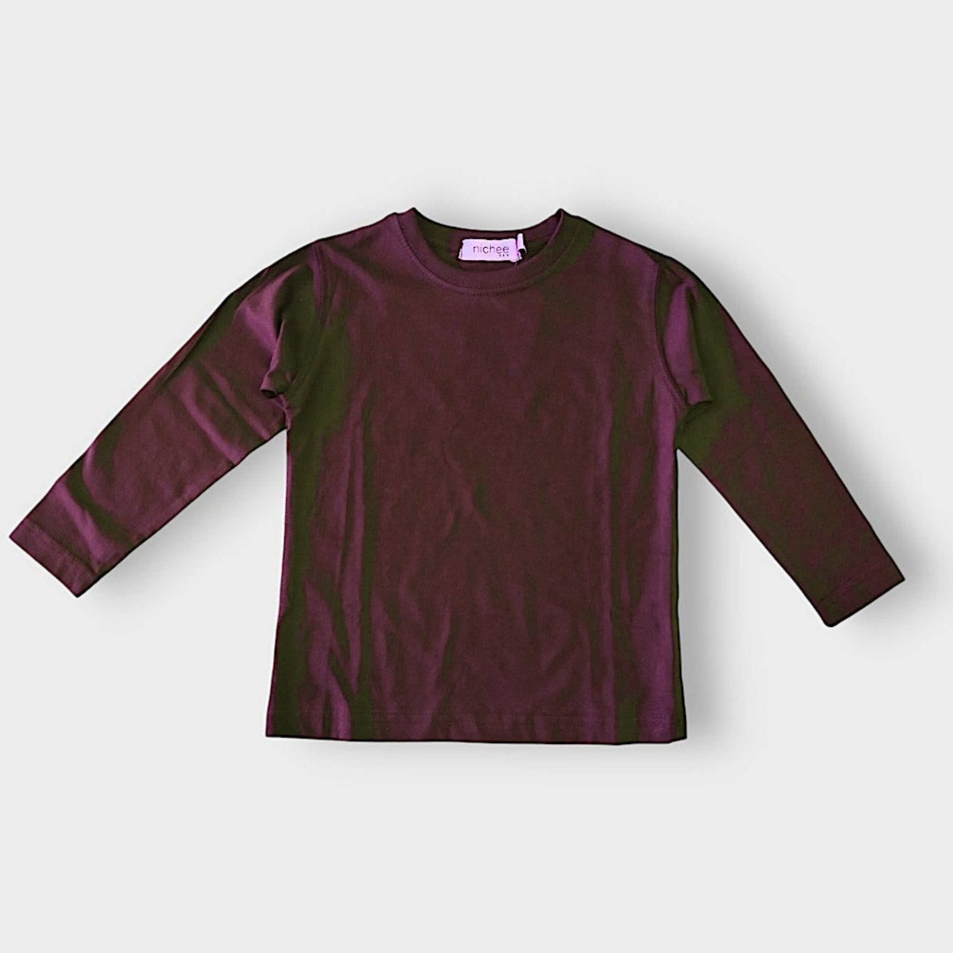 Maglia bambini manica lunga basic - modello unisex - Nichee Children's Clothing 0 - 10 years - Abbigliamento bambini a Rovigo