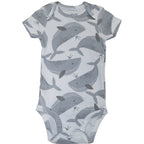 Pack 3 Body Neonato Manica Corta Balene e Righe 3-24 Mesi