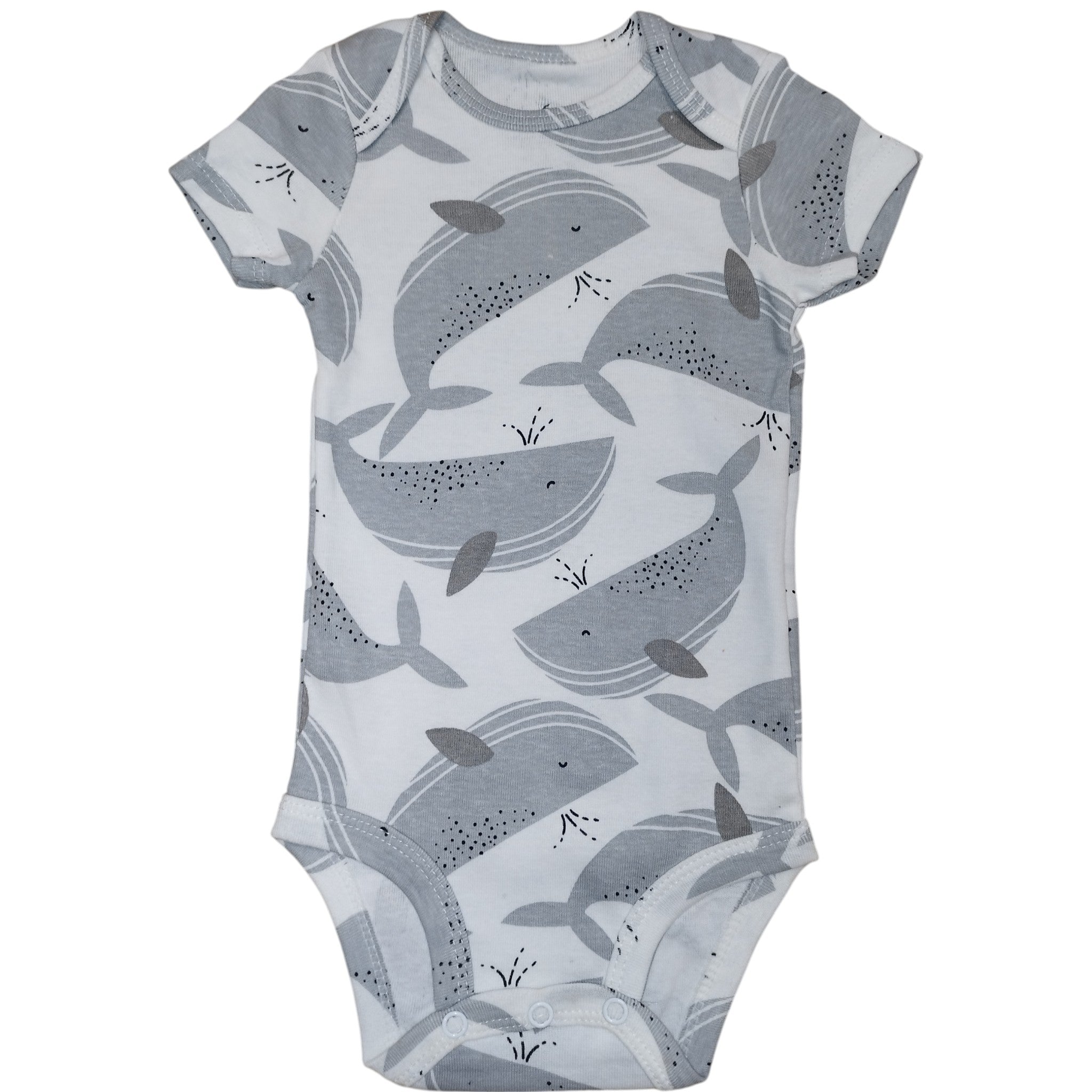 Pack 3 Body Neonato Manica Corta Balene e Righe 3-24 Mesi