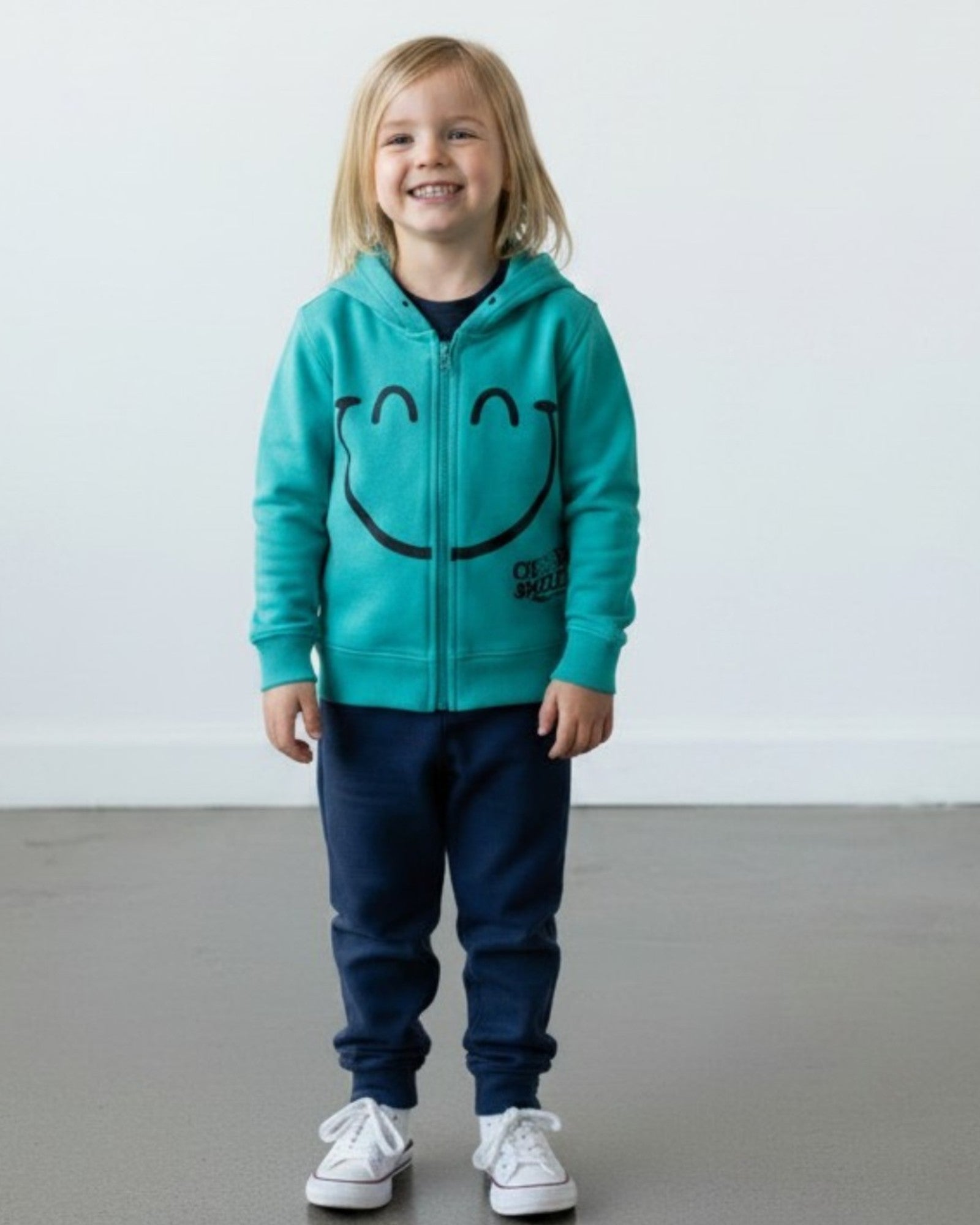Felpa Smile Bambini con Zip - French Terry