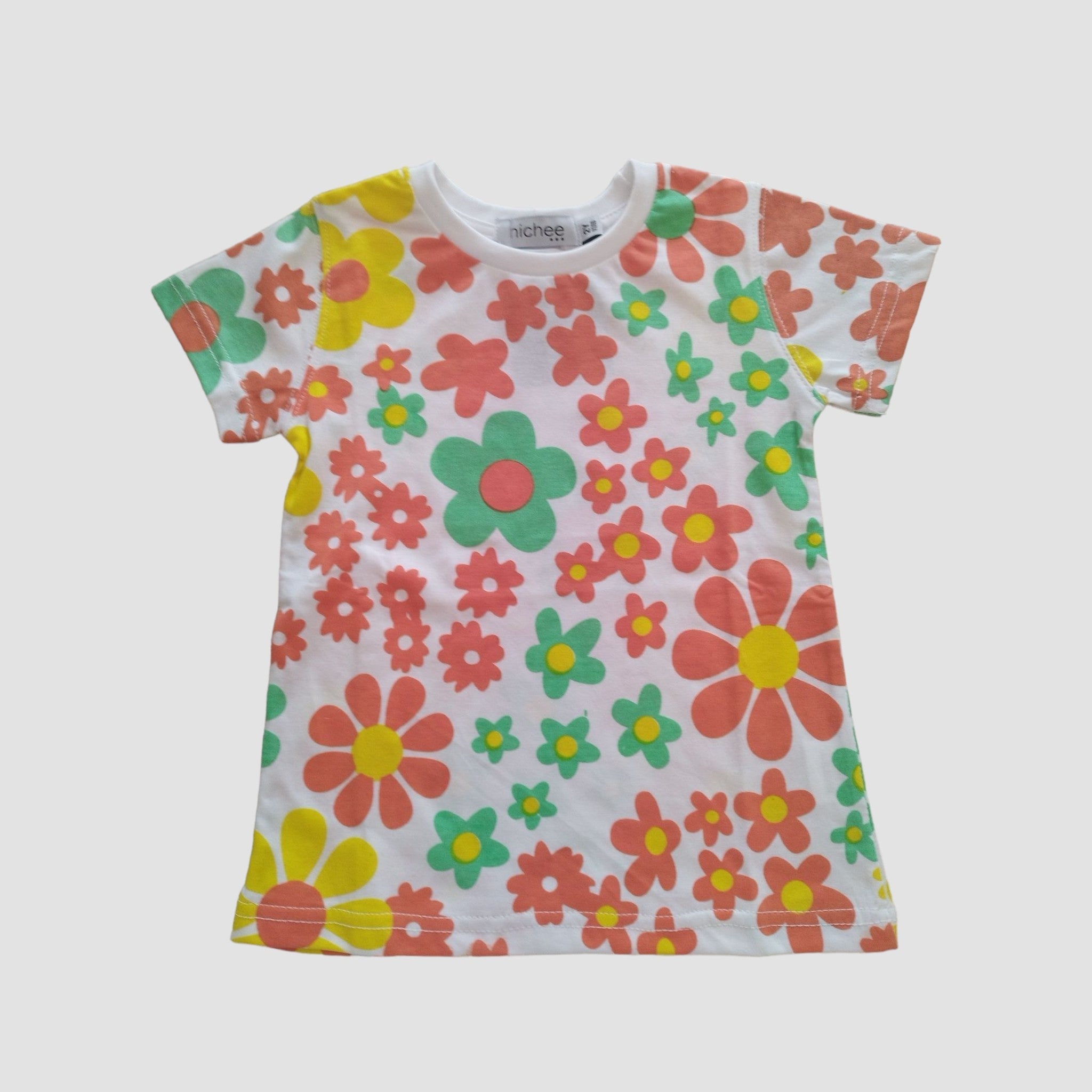 T-shirt bambina con stampa floreale a manica corta - Nichee Children's Clothing 0 - 10 years - Abbigliamento bambini a Rovigo