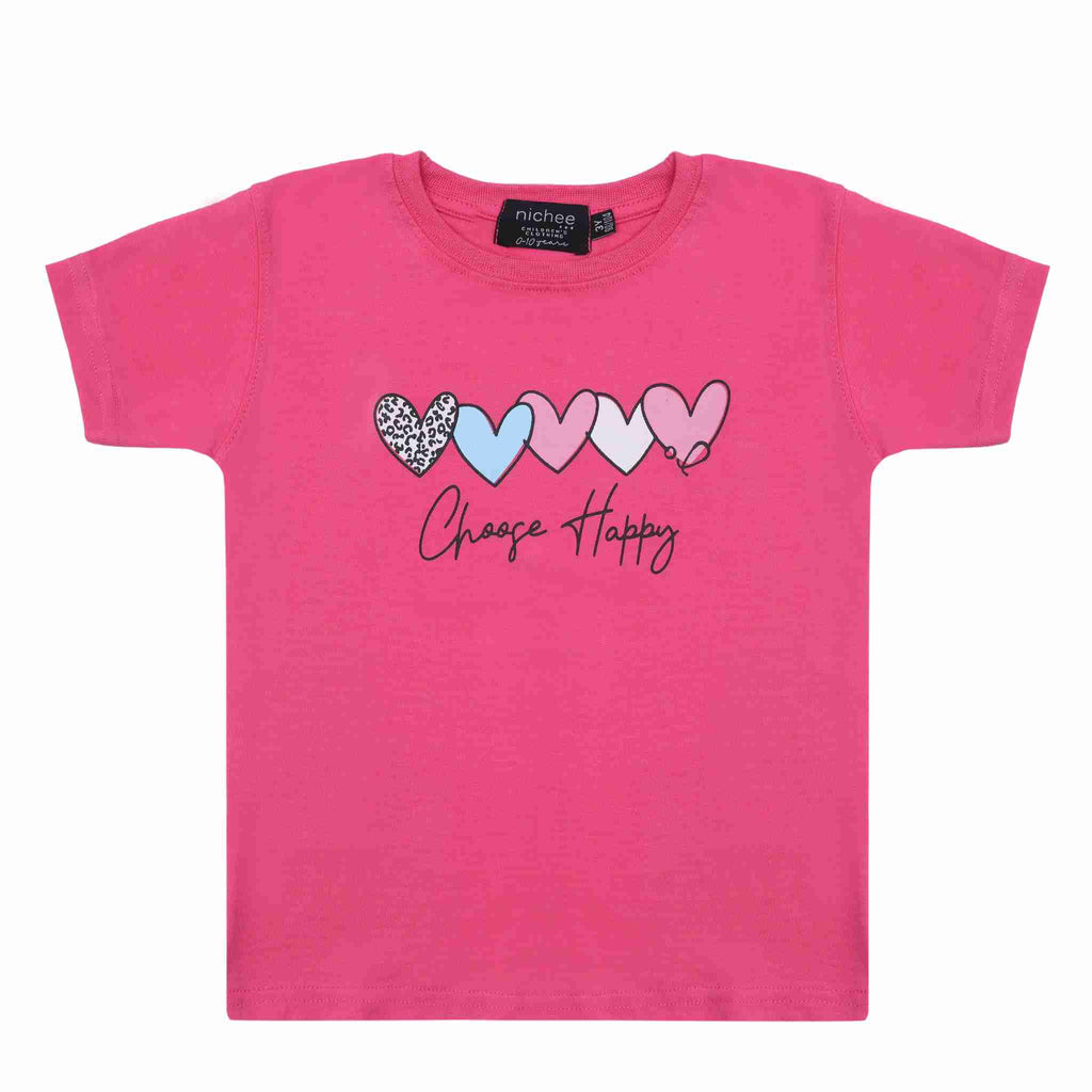 T-shirt girocollo a manica corta
Colore Rosa Shock con stampa
Taglie da 6 mesi a 4 anni
Vestibilità: Regular
Made in Pakistan