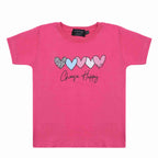 T-shirt girocollo a manica corta
Colore Rosa Shock con stampa
Taglie da 6 mesi a 4 anni
Vestibilità: Regular
Made in Pakistan