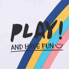 T-shirt Bambina Bianca Play and Have Fun 2-10 Anni