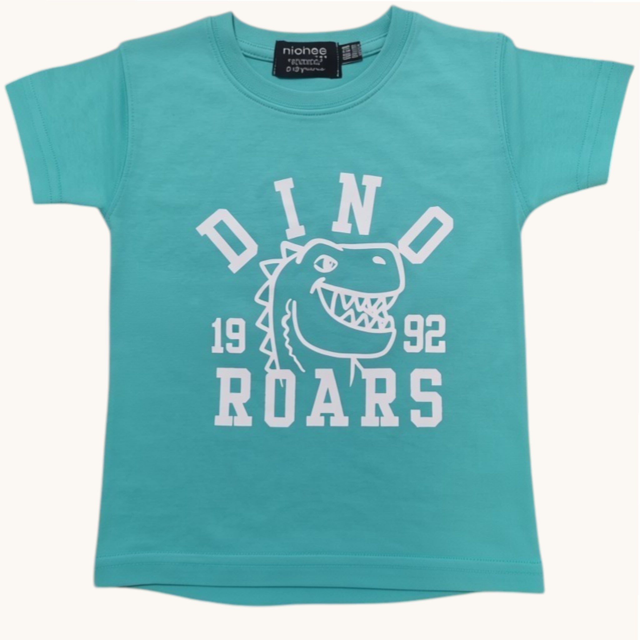 T-shirt Neonato Tiffany Dinosauro Scritta Manica Corta 6M-5 Anni