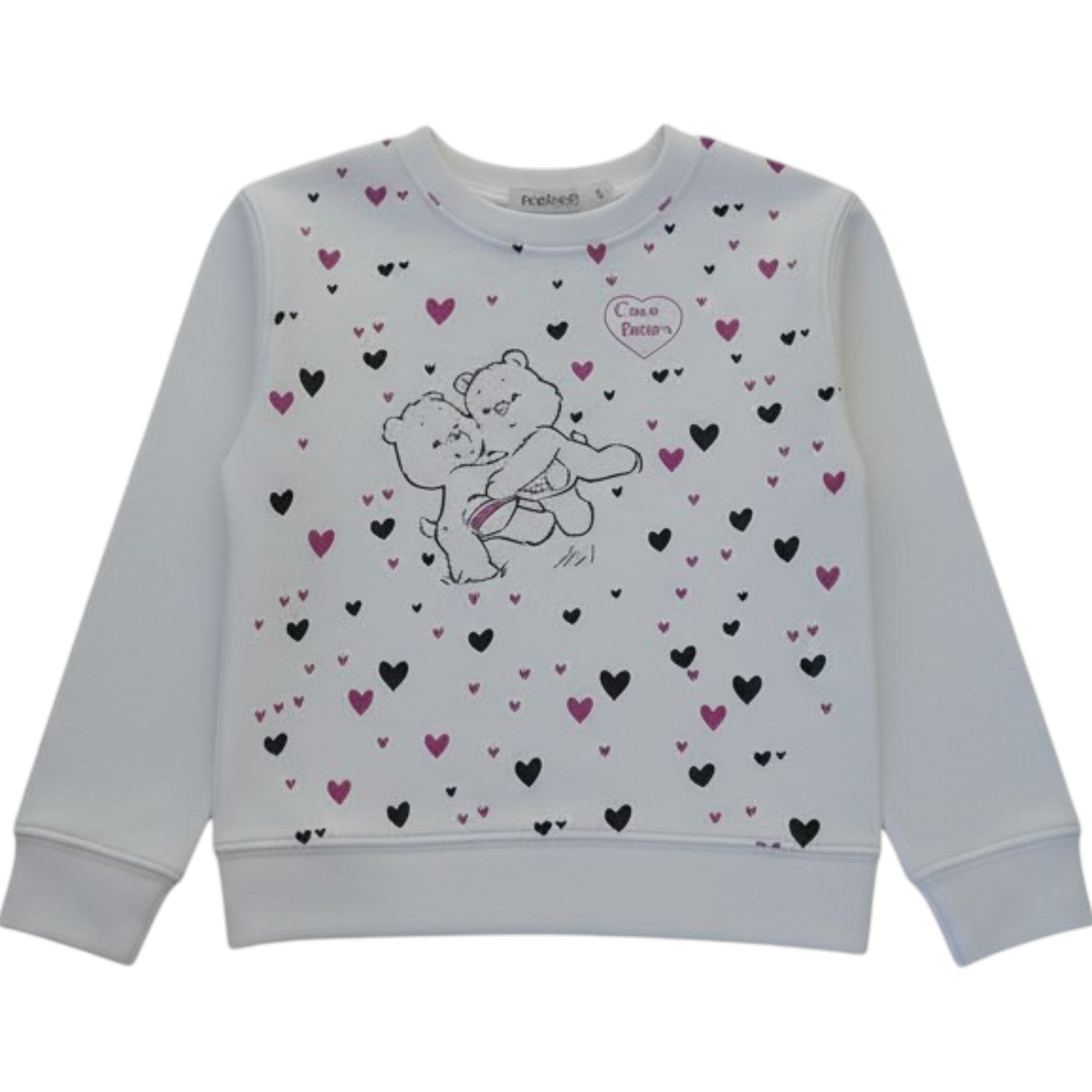 Felpa Neonata Orsetti Bianchi - French Terry Dolce 3M-4A