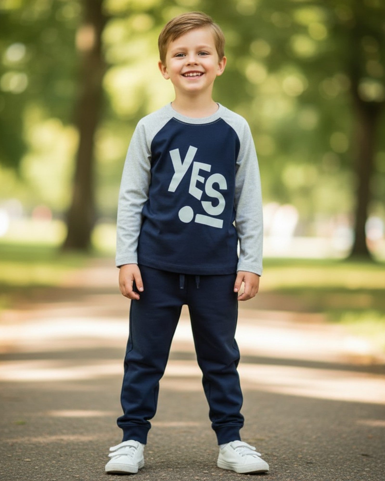 Maglia bambino manica lunga con scritta